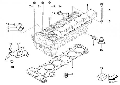 BMW E46の水温センサーの場所