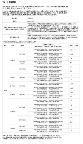 BMW Japanのリコール情報