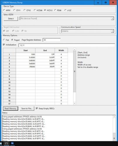 USBDM Memory DUMPでLCMへアクセス