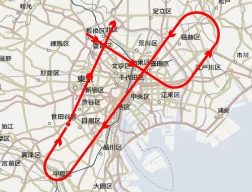 2020年5月29日ブルーインパルスの空路