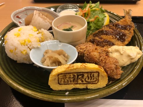 赤沢日帰り温泉館で日替わり定食