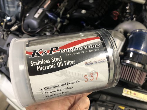 K&P Engineering High Performance Stainless Steel Micronic Oil Filter S37