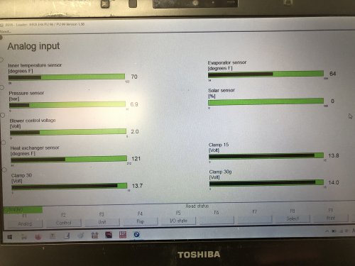 エアコンオフにしたときのプレッシャーセンサーの値