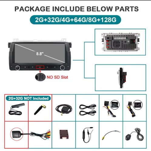 購入したBMW E46用アンドロイドナビ３