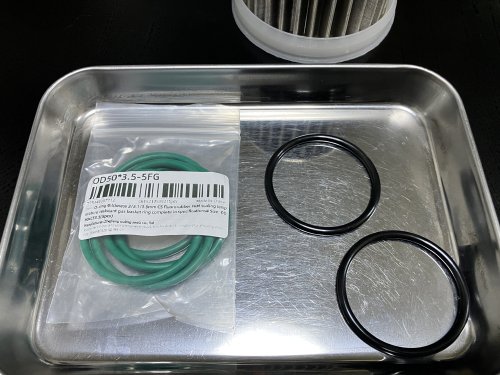 K&Pフィルターに付属のOリングを外した状態