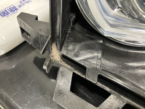 ガスケットを取り外した部分に砂が溜まっていた