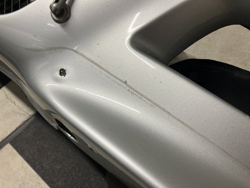 バンパー本体の水垢部分