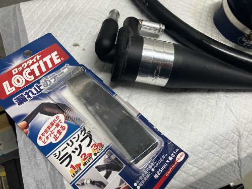 オイルセパレーターにアルミテープを貼ってみた