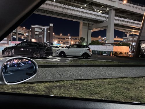 作成したタンクを装備して大黒パーキングエリアでタンク温度計測