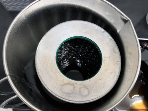 オイルポットに入れたK&Pオイルフィルター