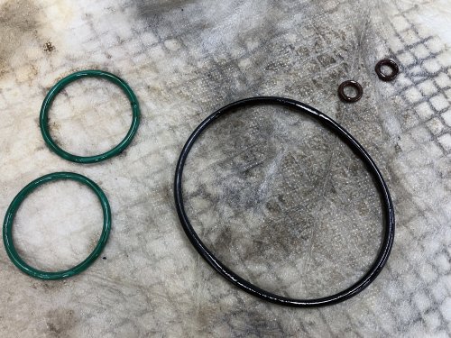  取り外したOリングの状態