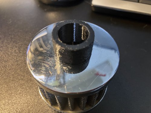 3Dプリンターで作成したホースジョイントをセットした状態