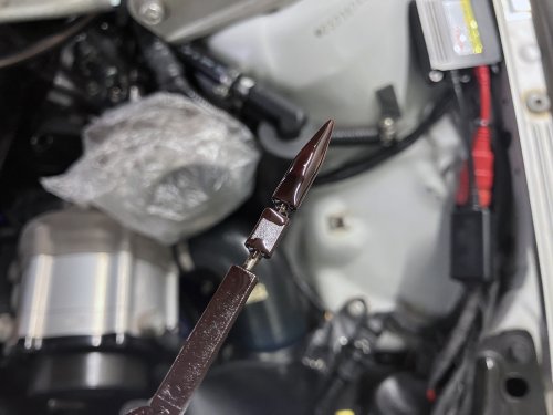 今回走行後のオイルゲージの状態