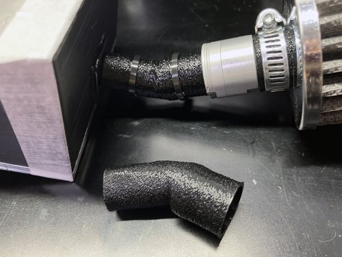 KTMのバックプレッシャーバルブとの接続ホースをTPU素材で作成