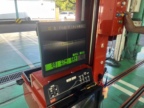 左フロントライトの光量テスト