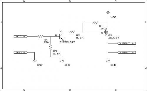 Ｐチャンネル型　パワーMOS FETリレー回路図