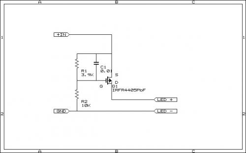 MOS-FETを利用したLED ゴースト対策回路