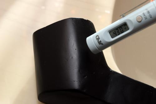 外気導入パイプの表面温度（温めた後）