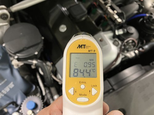 3度目のアルミエンジンヘッドカバー温度計測