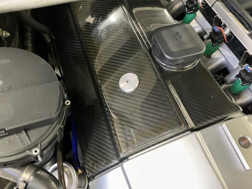 ドライカーボン製カバーを取り付けているネジ