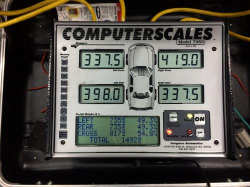 BMW E46 328ci コーナーウェイト計測