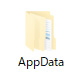 隠しアイテムとして表示されたAppDataフォルダ