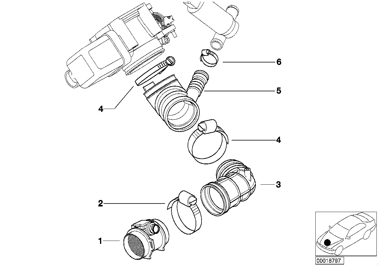 BMW E46 エアマスメーターの交換 | BMW E46 328Ci ブログ